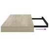 vidaXL Kelluvat sein&auml;hyllyt 2 kpl tammi 60x23,5x3,8 cm MDF