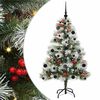 vidaXL Tekojoulukuusi LED -nauhavalot Vihre&auml; ja valkoinen 150 cm