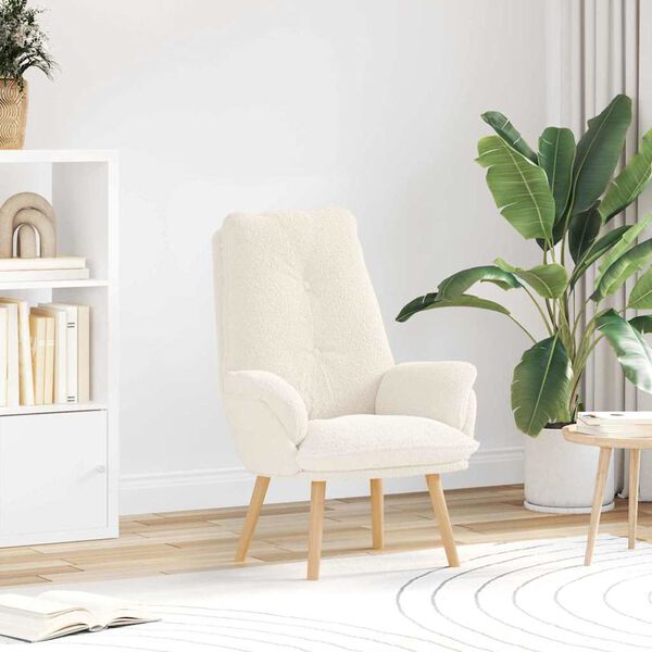 vidaXL Nojatuoli Kerma 61 x 78 x 98 cm Sherpa-kangas