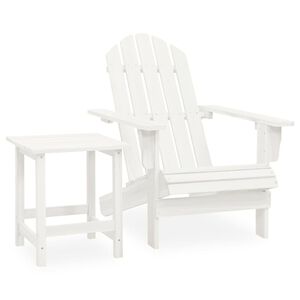 vidaXL Adirondack-puutarhatuoli p&ouml;yd&auml;ll&auml; t&auml;ysi kuusi valkoinen
