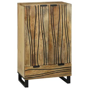 vidaXL Highboard Ruskea 60 x 33 x 100 cm t&auml;ysi mangopuu