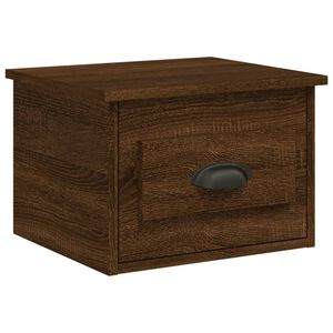 vidaXL Sein&auml;kiinnitett&auml;v&auml; y&ouml;p&ouml;yt&auml; ruskea tammi 41,5x36x28 cm