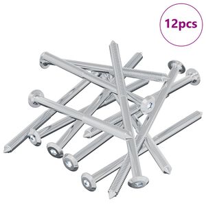 vidaXL Ruuvi 12 pcs Hopea M6 x 100 mm Ter&auml;s