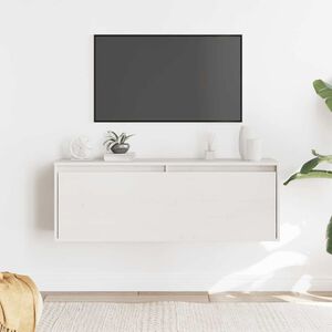 vidaXL Sein&auml;kaappi valkoinen 100x30x35 cm t&auml;ysi m&auml;nty