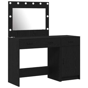 vidaXL Meikkip&ouml;yt&auml; 2 kpl Musta 40 x 41 x 75 cm Tekninen puu