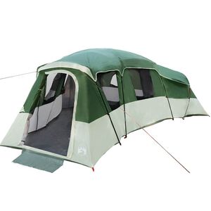 vidaXL Perhe Teltta 20 hengelle Vedenpit&auml;v&auml; Vihre&auml; taffeta