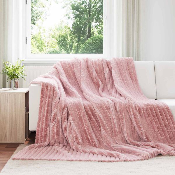 vidaXL Heittoviltti Pinkki 270 x 240 cm Fleese
