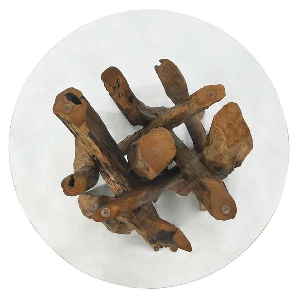 vidaXL Kahvip&ouml;yt&auml; T&auml;ysi Tiikki 60 cm