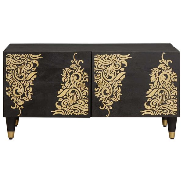 vidaXL Sohvapöytä Musta 80 x 50 x 40 cm Kiinteä mango puu