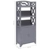 vidaXL Kylpyhuoneen kaappi harmaa 46x24x116 cm keisaripuu
