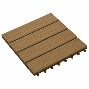 vidaXL Laudat 3D-suunnittelu 11 kpl Tiikki 30 x 30 cm WPC