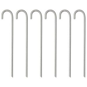 vidaXL Telttatapit 6 kpl 37 cm &Oslash;10 mm galvanoitu ter&auml;s