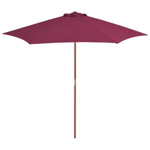 vidaXL Aurinkovarjo puurunko 270 cm viininpunainen