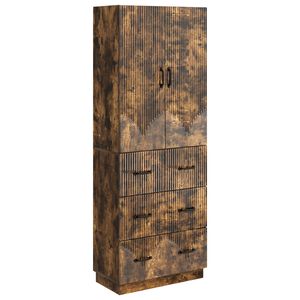 vidaXL Kaappisarja 2 pcs Savutammi 66 x 34,5 x 87 cm Tekninen puu