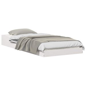 vidaXL S&auml;ngyn runko Valkoinen 100 x 220 cm Massiivinen m&auml;nty