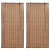 vidaXL Bambu rullaverhot 2kpl ruskea 120 x 220 cm