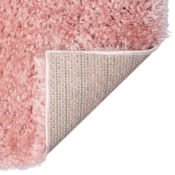 vidaXL Korkeanukkainen Shaggy matto pinkki 80x150 cm 50 mm