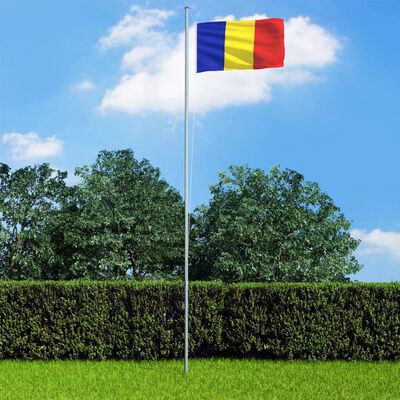 vidaXL Romanian lippu ja tanko alumiini 4 m