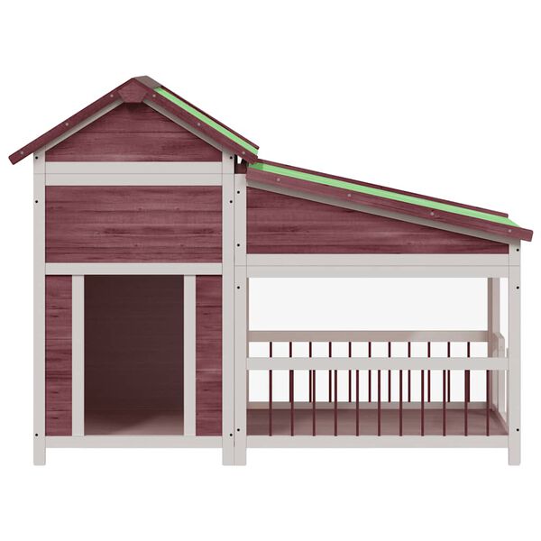 vidaXL Koiratarha mokka 143x60,5x109 cm t&auml;ysi m&auml;nty