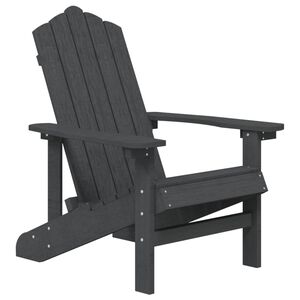 vidaXL Adirondack puutarhatuoli HDPE antrasiitti