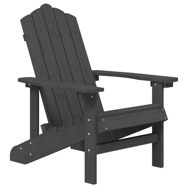 vidaXL Adirondack puutarhatuoli HDPE antrasiitti