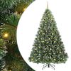 vidaXL Tekojoulukuusi 300 LED-valoilla Vihre&auml; 240 cm PE ja PVC