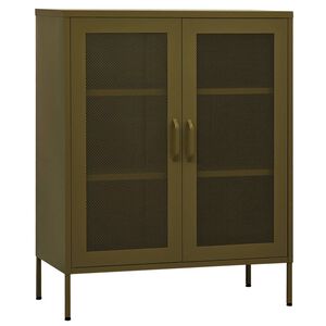 vidaXL Varastokaappi oliivinvihre&auml; 80x35x101,5 cm ter&auml;s