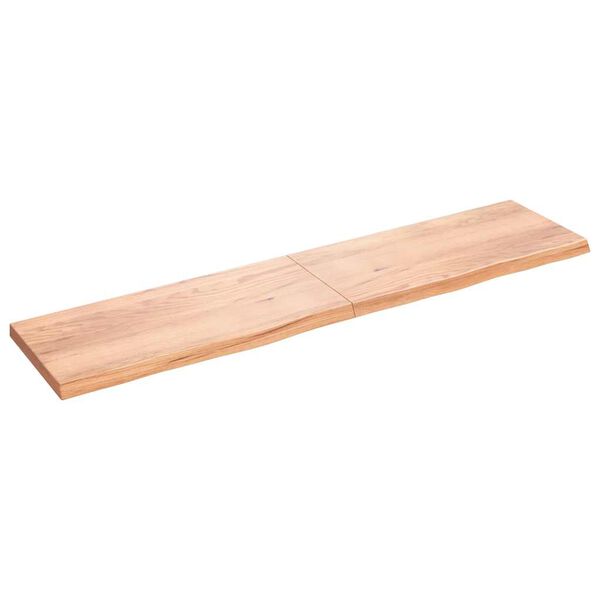vidaXL P&ouml;yt&auml;levy vaaleanruskea 220x50x(2-6) cm k&auml;sitelty t&auml;ystammi