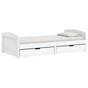 vidaXL Sohvas&auml;nky 2 laatikolla IRUN valkoinen 90x200 cm t&auml;ysi m&auml;nty