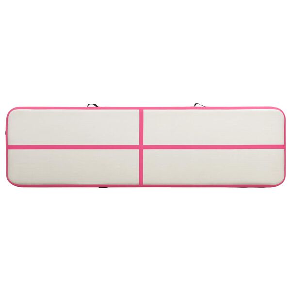 vidaXL T&auml;ytett&auml;v&auml; voimistelumatto pumpulla 600x100x15 cm PVC pinkki