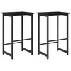 vidaXL Baarijakkara 2 pcs Musta tammi 40 x 32 x 74 cm Tekninen puu