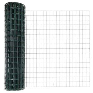 vidaXL Euroaita with Post 10 x 1,2 m PVC-pinnoitettu ter&auml;s Vihre&auml;