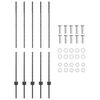 vidaXL Aitalatu 5 pcs Harmaa 140 cm Ter&auml;s