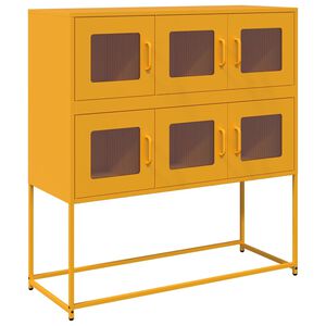 vidaXL Senkki sinapinkeltainen 100,5x39x107 cm kylm&auml;valssattu ter&auml;s