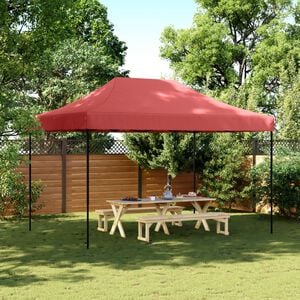 vidaXL Taitettava pop-up juhlateltta viininpunainen 410x279x315 cm