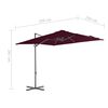 vidaXL Aurinkovarjo cantilever terästolpalla 250x250 cm punainen