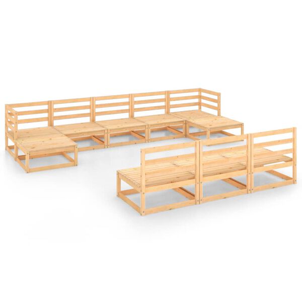 vidaXL 10-osainen Puutarhasohvasarja t&auml;ysi m&auml;nty