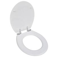 vidaXL WC-istuin soft close MDF yksinkertainen muotoilu valkoinen