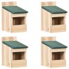 vidaXL Linnunp&ouml;nt&ouml;t 4 kpl 12x16x20 cm kuusi