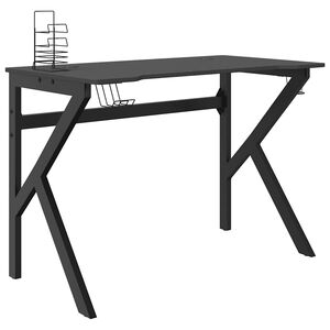 vidaXL Pelip&ouml;yt&auml; K-muotoisilla jaloilla musta 110x60x75 cm