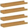 vidaXL Sein&auml;hylly hyllyll&auml; 4 pcs Beige 40 x 9 x 3 cm Tekninen puu