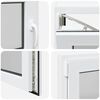 vidaXL Kellari-ikkuna "RISOR" 100x50 cm kallistus- ja käänntöovi DIN vasenkätinen valkoinen