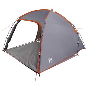 vidaXL M&ouml;kki teltta 2 hengelle Harmaa ja oranssi taffeta