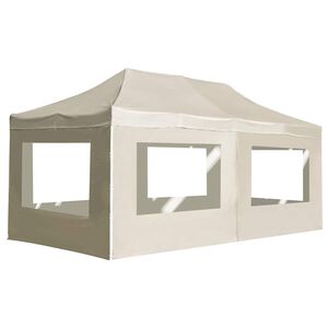 vidaXL Kokoontaittuva juhlateltta seinill&auml; alumiini 6x3 m kerma