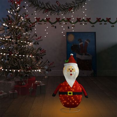vidaXL Joulupukki joulukoriste LED-valoilla ylellinen kangas 60 cm