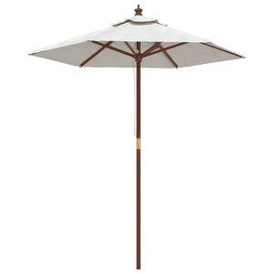 vidaXL Puutarhan aurinkovarjo puutolppa hiekka 196x231 cm