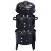 vidaXL 3-in-1 hiilisavustin BBQ-grilli 40x80 cm