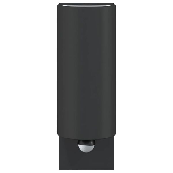 vidaXL Ulkoseinävalot sensoreilla 2 kpl musta valualumiini