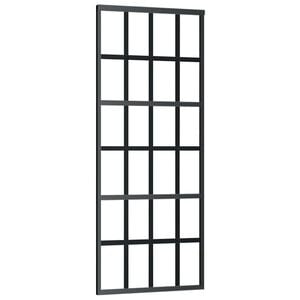 vidaXL Liukuovi ESG-lasi ja alumiini 76x205 cm musta
