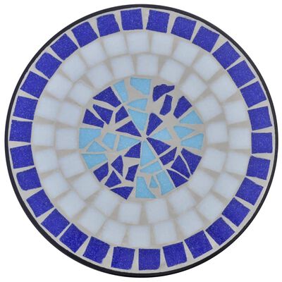vidaXL Sivupöytä/kasviteline mosaiikkikuvio sininen ja valkoinen